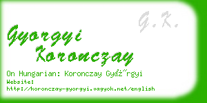 gyorgyi koronczay business card